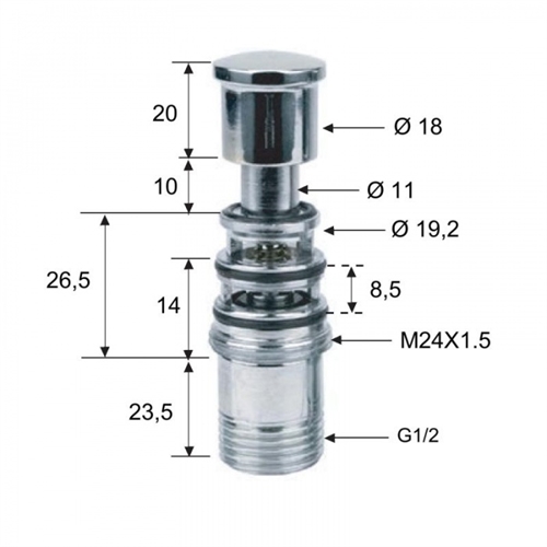 Remer Spring & Lock Tap Diverter - Low Pressure